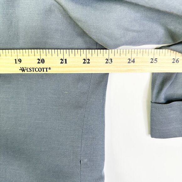 Classiques Entier Blazer Women XL Gray 3/4 Slv Cropped Trench CE Nordstrom - Picture 6 of 8